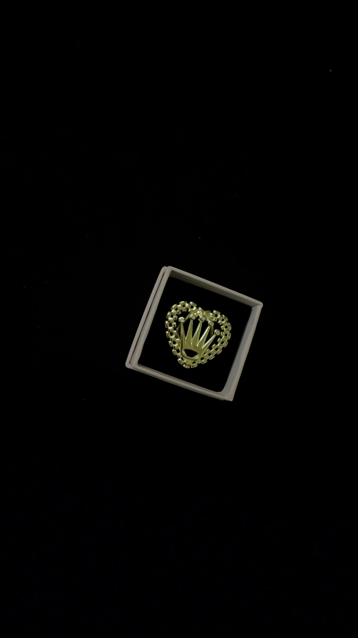 Crown Heart Nugget Ring