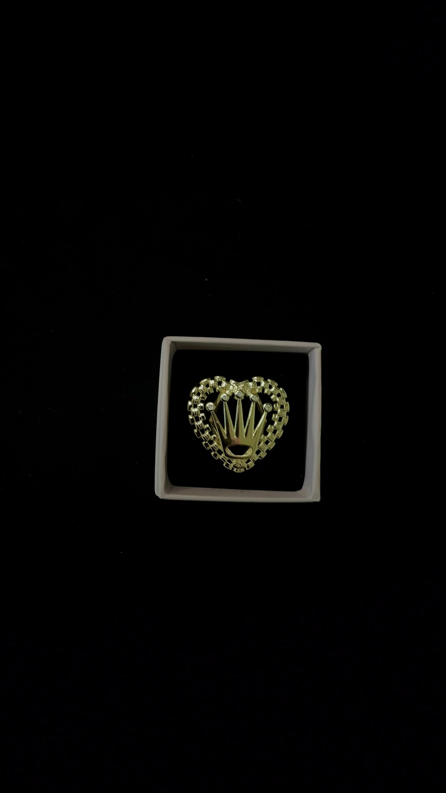 Crown Heart Nugget Ring