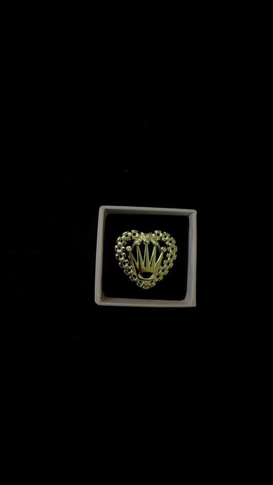 Crown Heart Nugget Ring