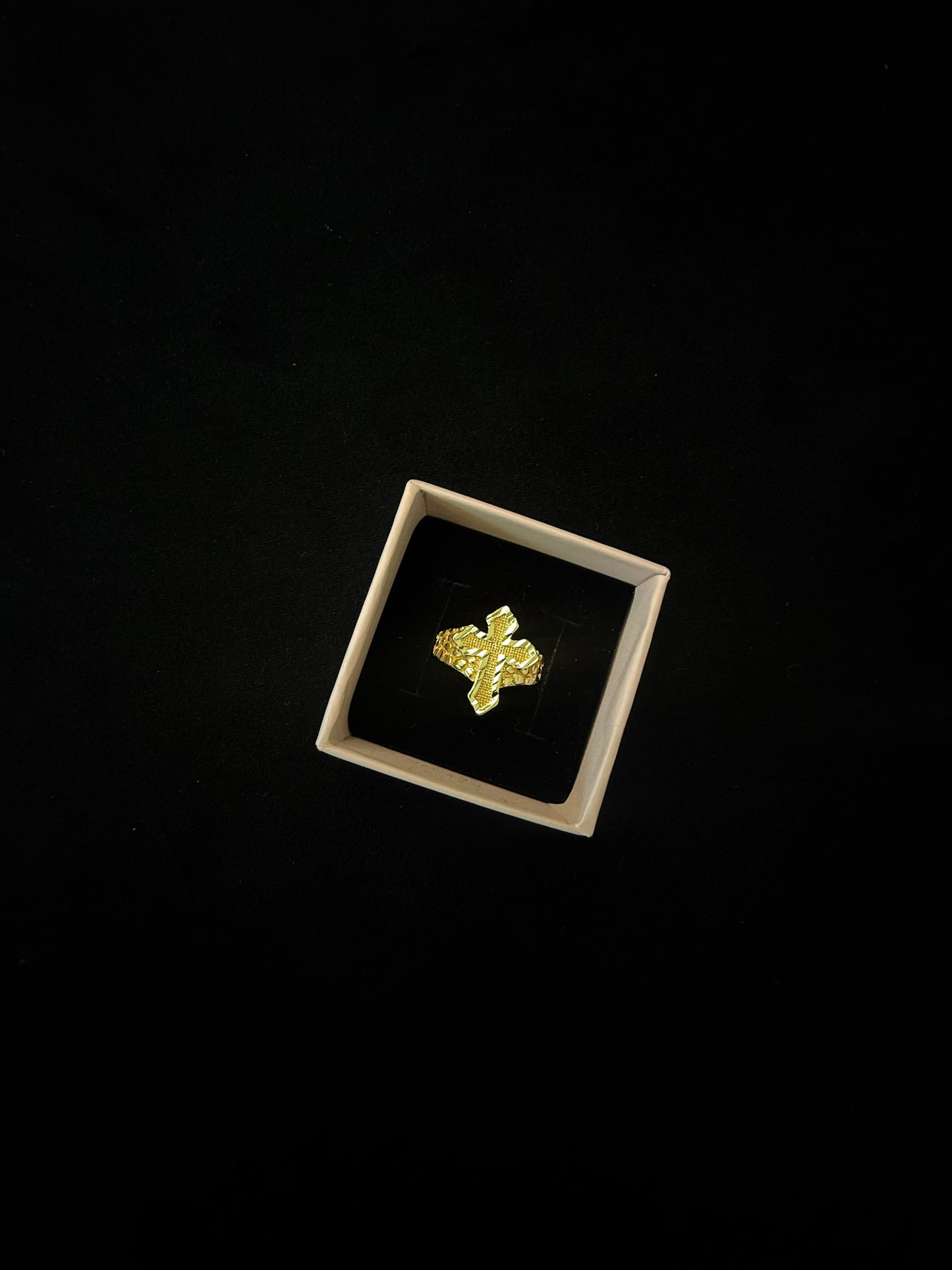 Cross Nugget Ring