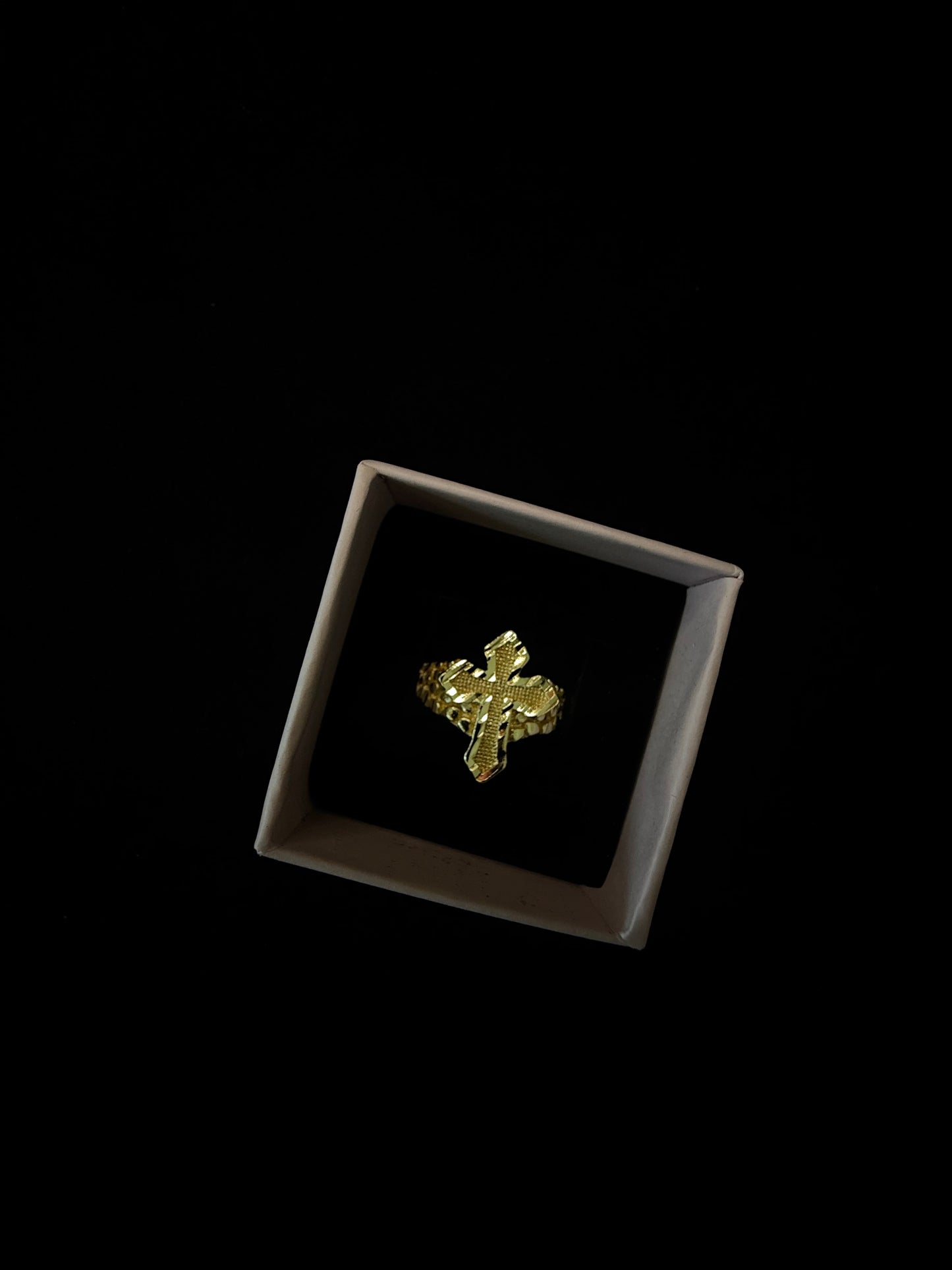 Cross Nugget Ring